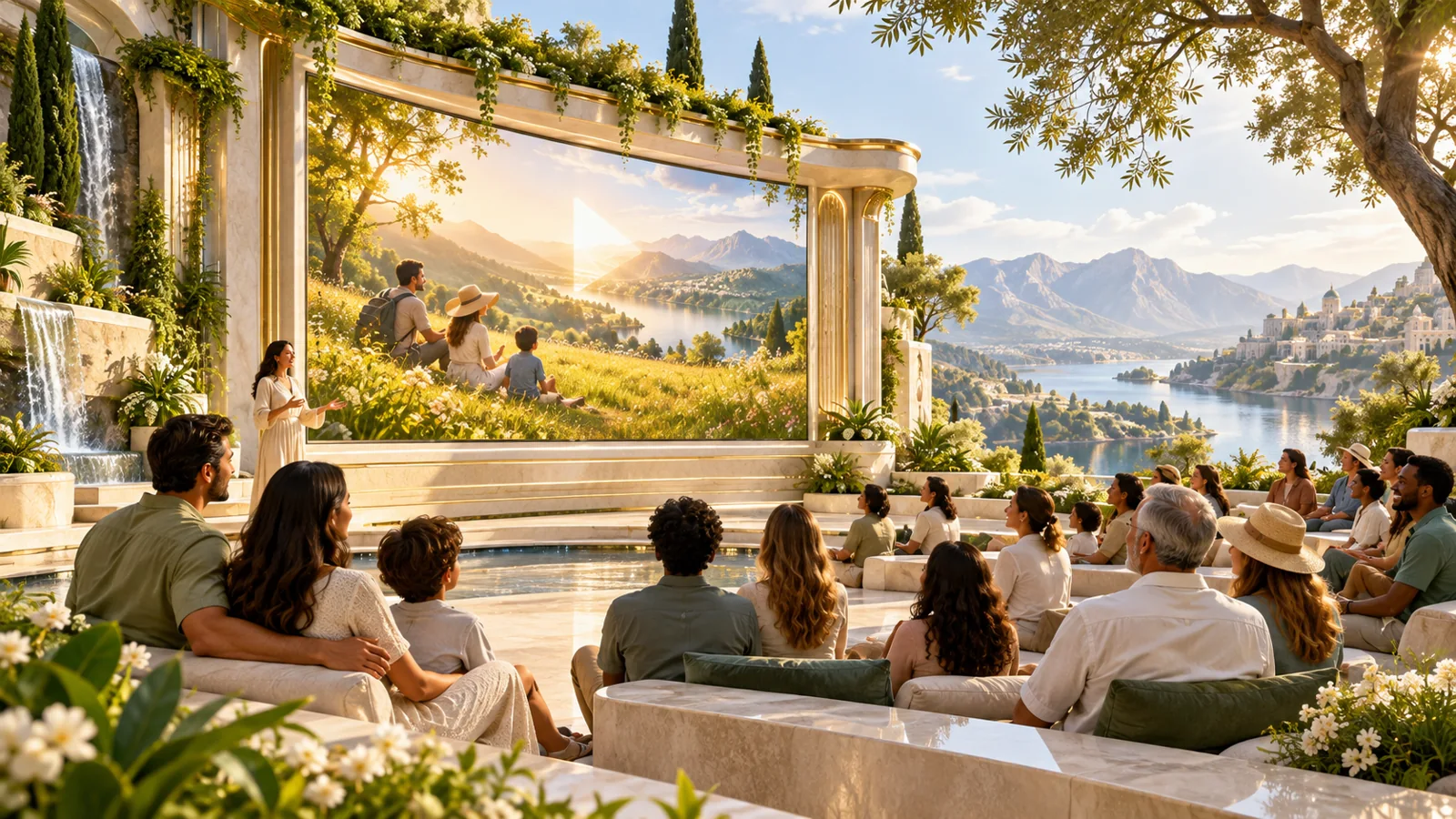 Ilustração conceitual do Reino para a publicação Assistir.